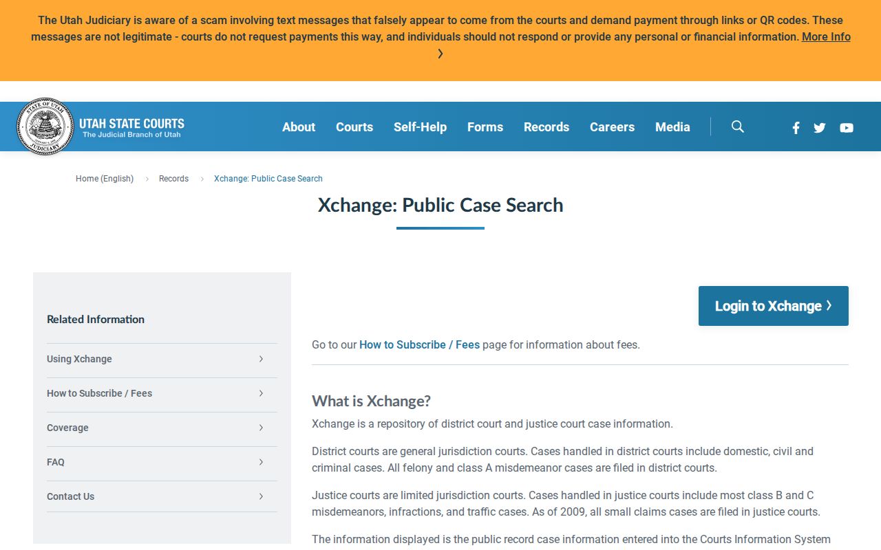 Washington County warrant records: Xchange public case coverage explanation